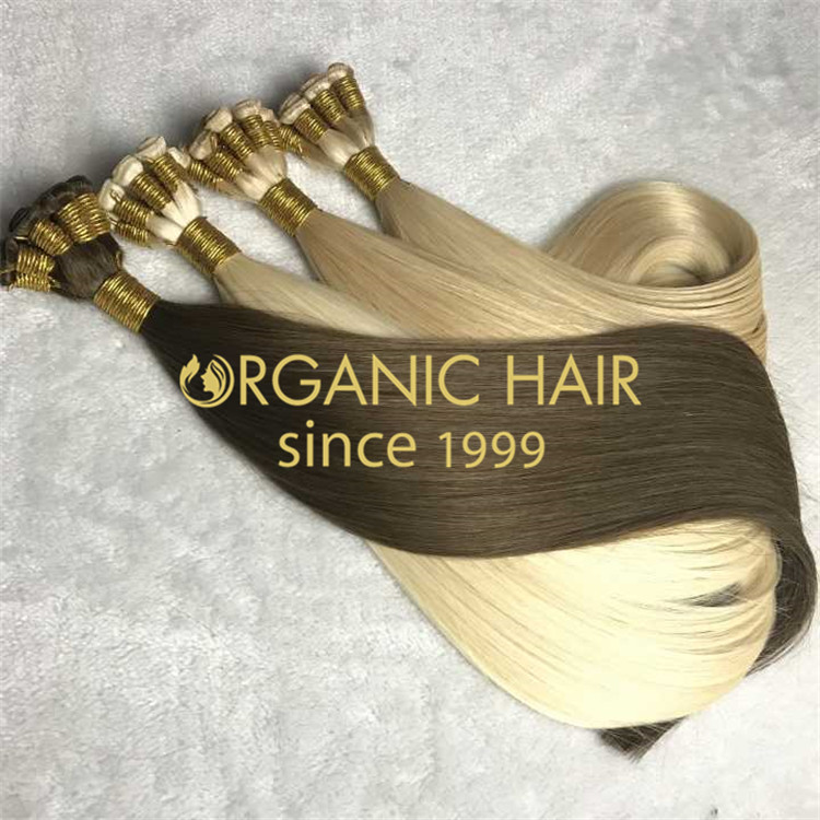 Customized hair--hand tied hair extensions H119